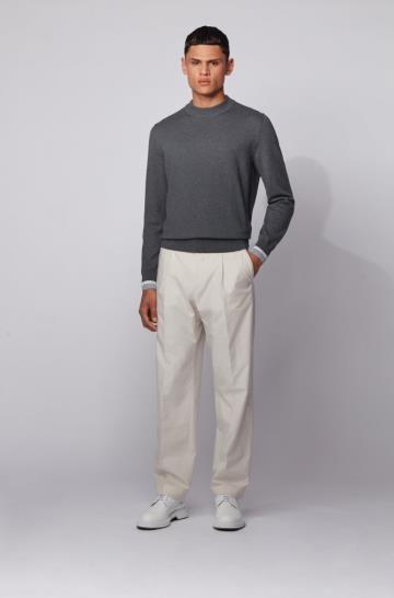 Sweter BOSS Cotton Szare Męskie (Pl01450)